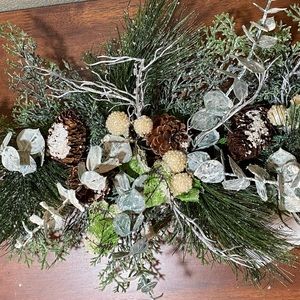 Faux Floral. FROSTED PINE SWAG. 30”